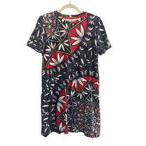 Tory Burch XS Acoma Pottery Pima Cotton T Shirt Drawstring Mini Dress